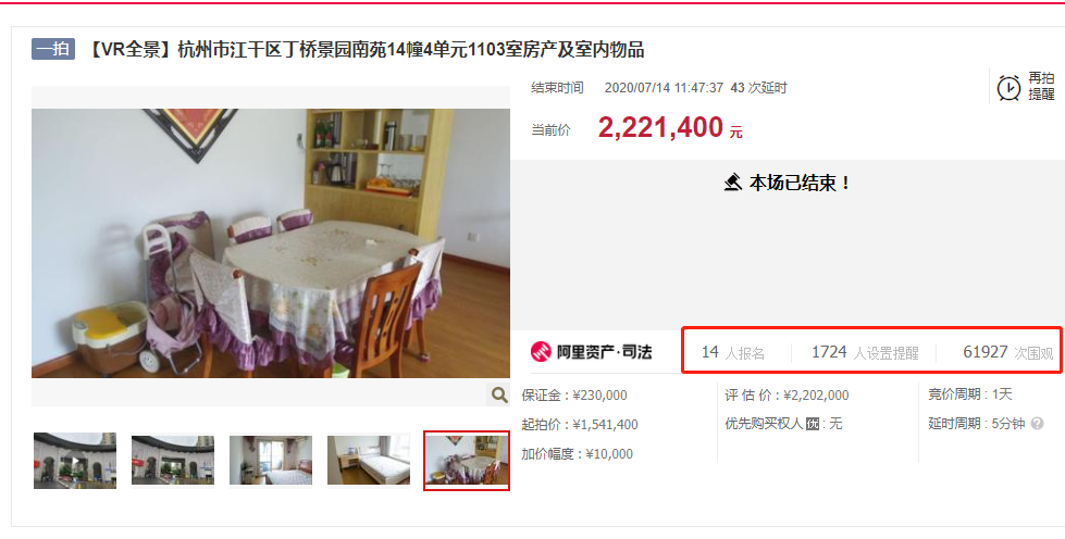 7折起拍，杭州一“凶宅”拍卖，背后令人唏嘘...-杭州365淘房