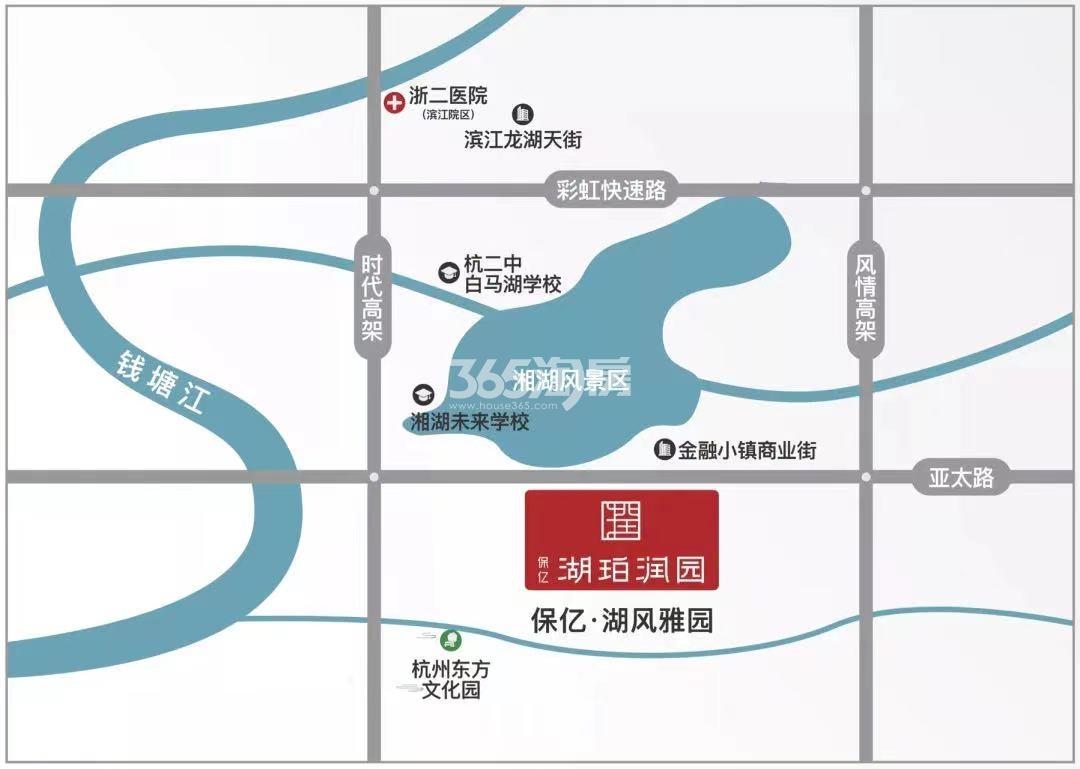 保亿湖珀润园交通图