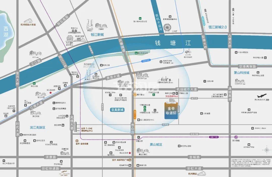 金帝咏颂轩交通图