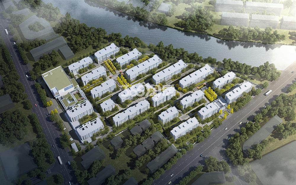 余交蓝城湖印晓庐鸟瞰图