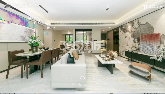 花语云萃华庭客厅135㎡_苏州中国铁建·花语云萃_苏州新房网_365淘房