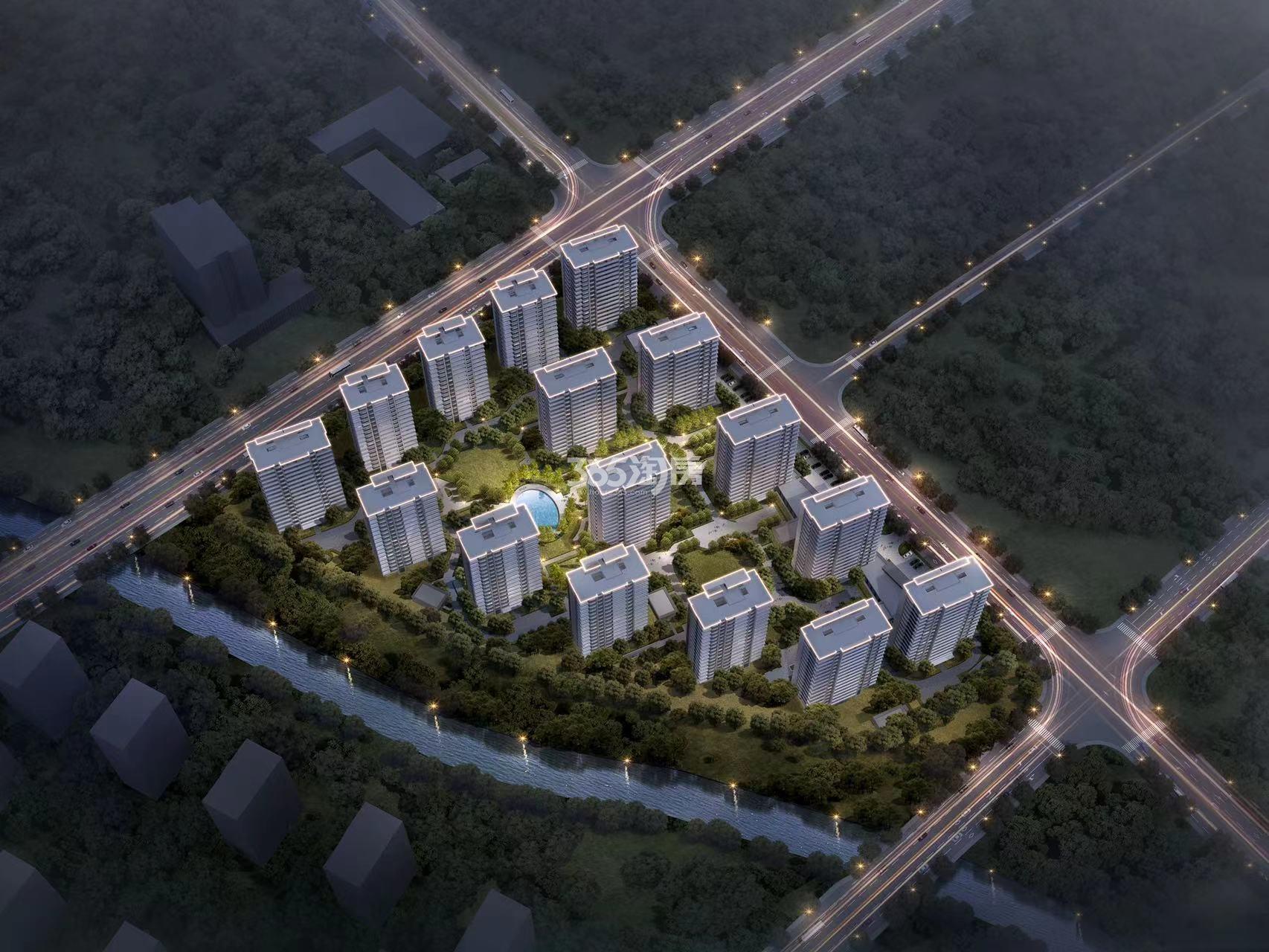 滨江建杭坤和绿荷叠翠轩鸟瞰图