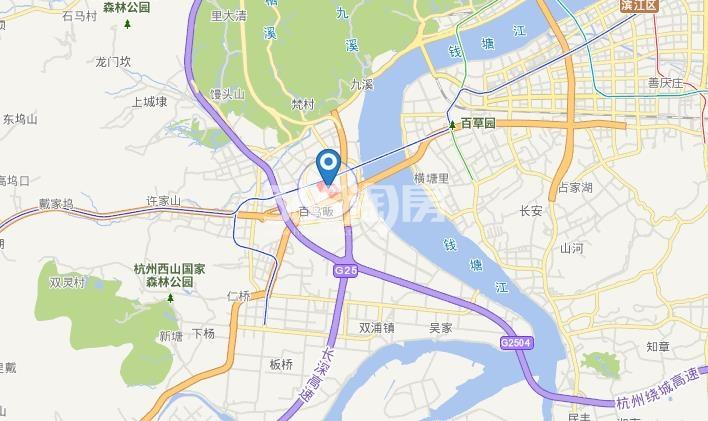 之江城投未来社区68号地块区位图