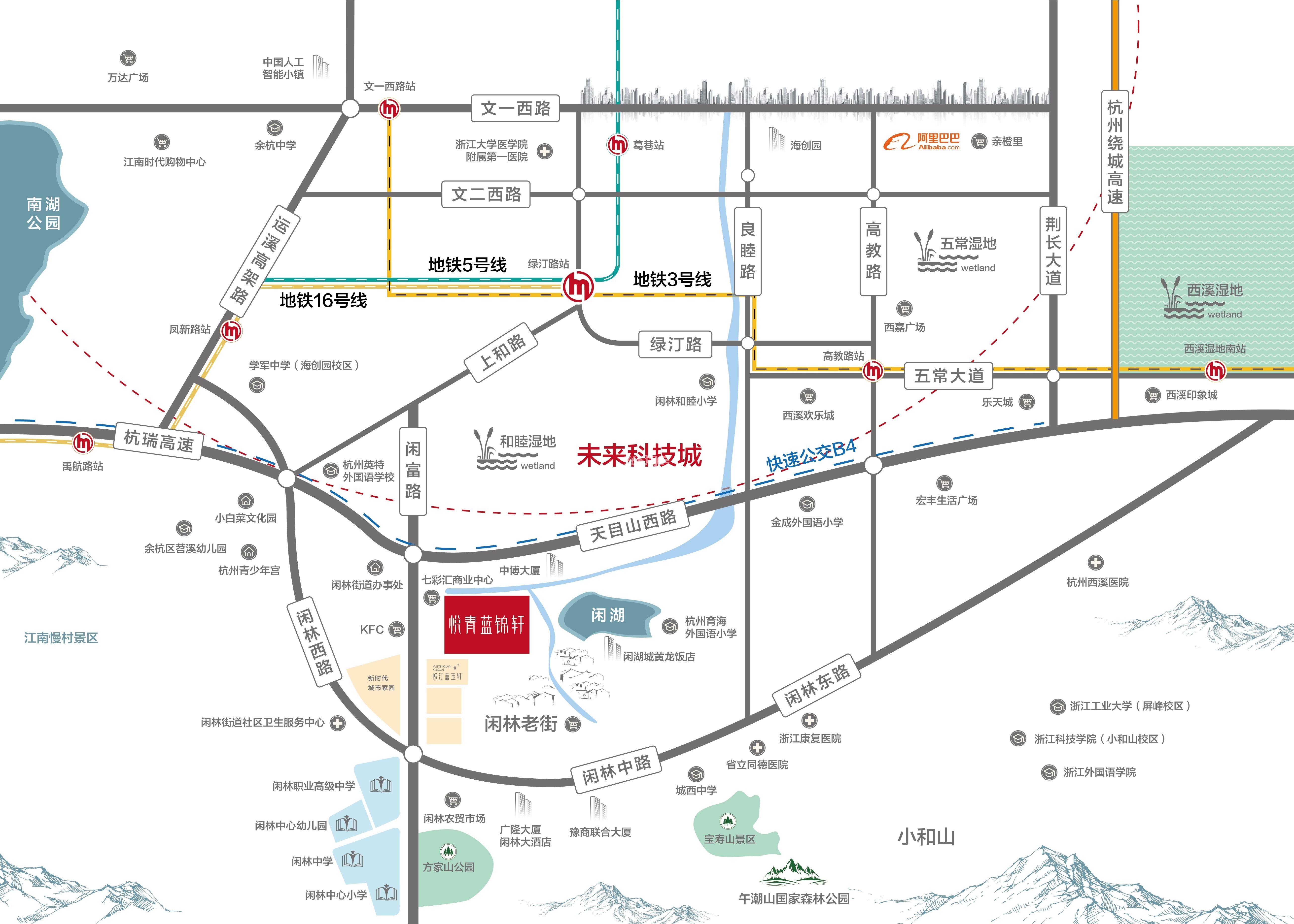 悦青蓝交通图