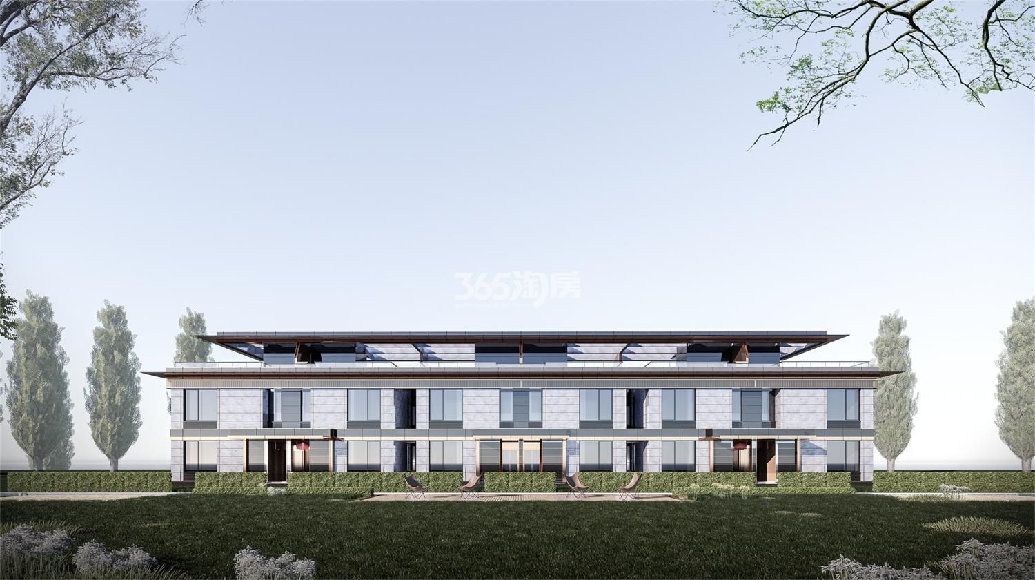 华景川苕溪城建闲林14号地块台地多层住宅北立面透视效果图