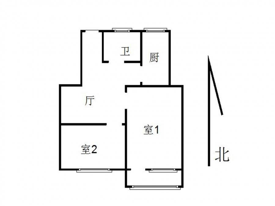 三牌楼小区（S*） 2室1厅 低楼层 南北通透 采光无遮挡