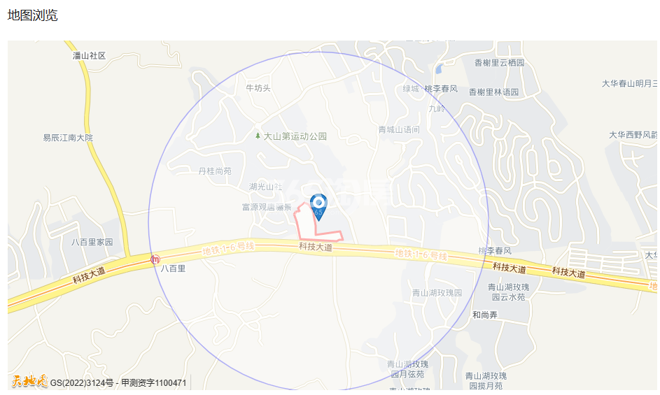 荣上青山湖86号地块交通图