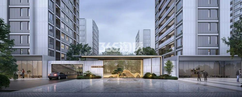 翠堤春华轩小区入口效果图