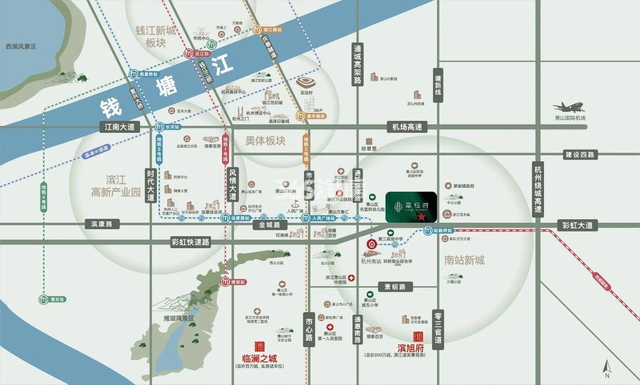 滨江翠栖府交通图