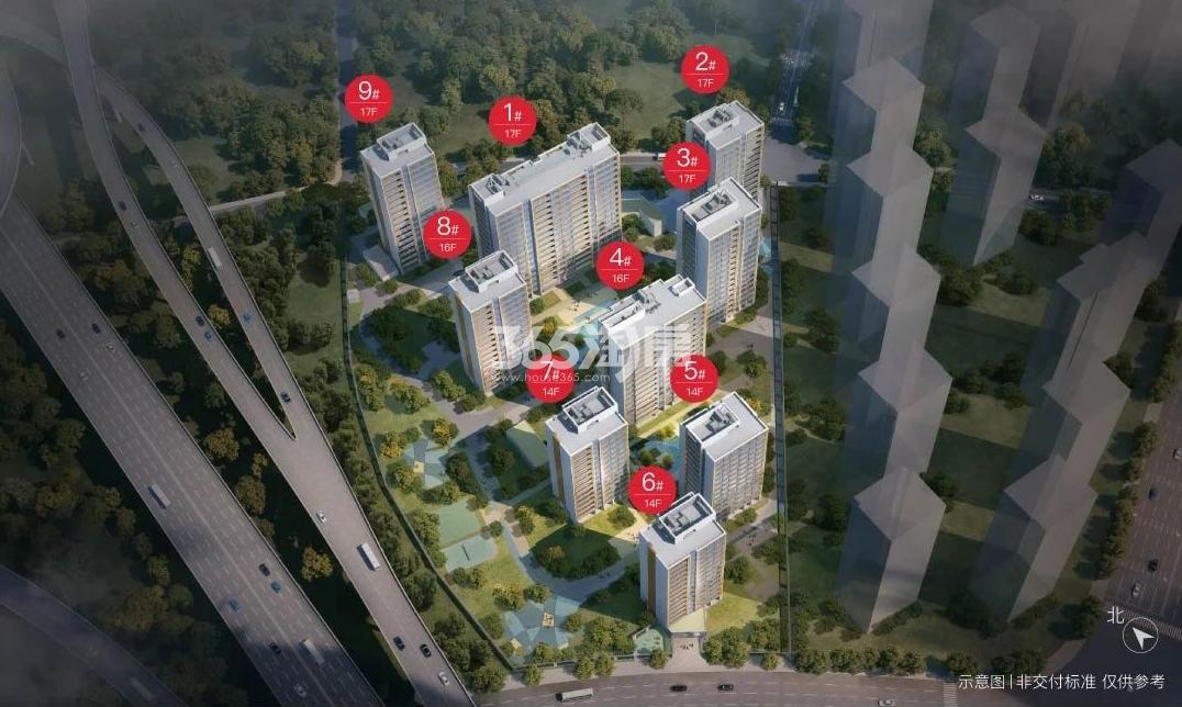 建杭潮观平澜府楼盘鸟瞰图_杭州365淘房