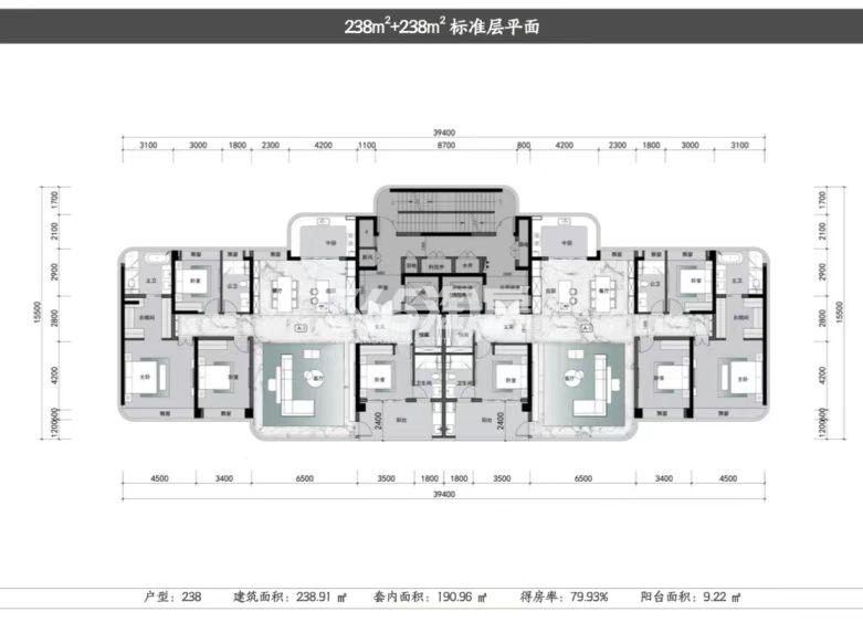 伟星河西南G03地块项目建面约308㎡户型_南京伟星长江之歌_南京365淘房