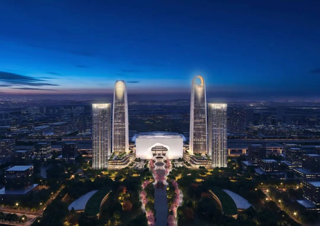 杭州西站云门亮了新地标初露雄姿